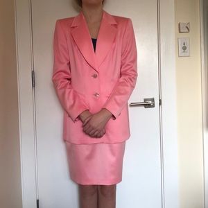 Pink suit jacket.  New wool, rayon , nylon.